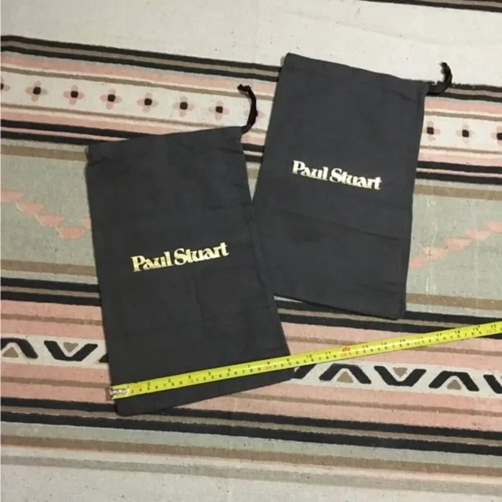 Paul Stuart dustbag bundle of two (2) never used brown gold letters